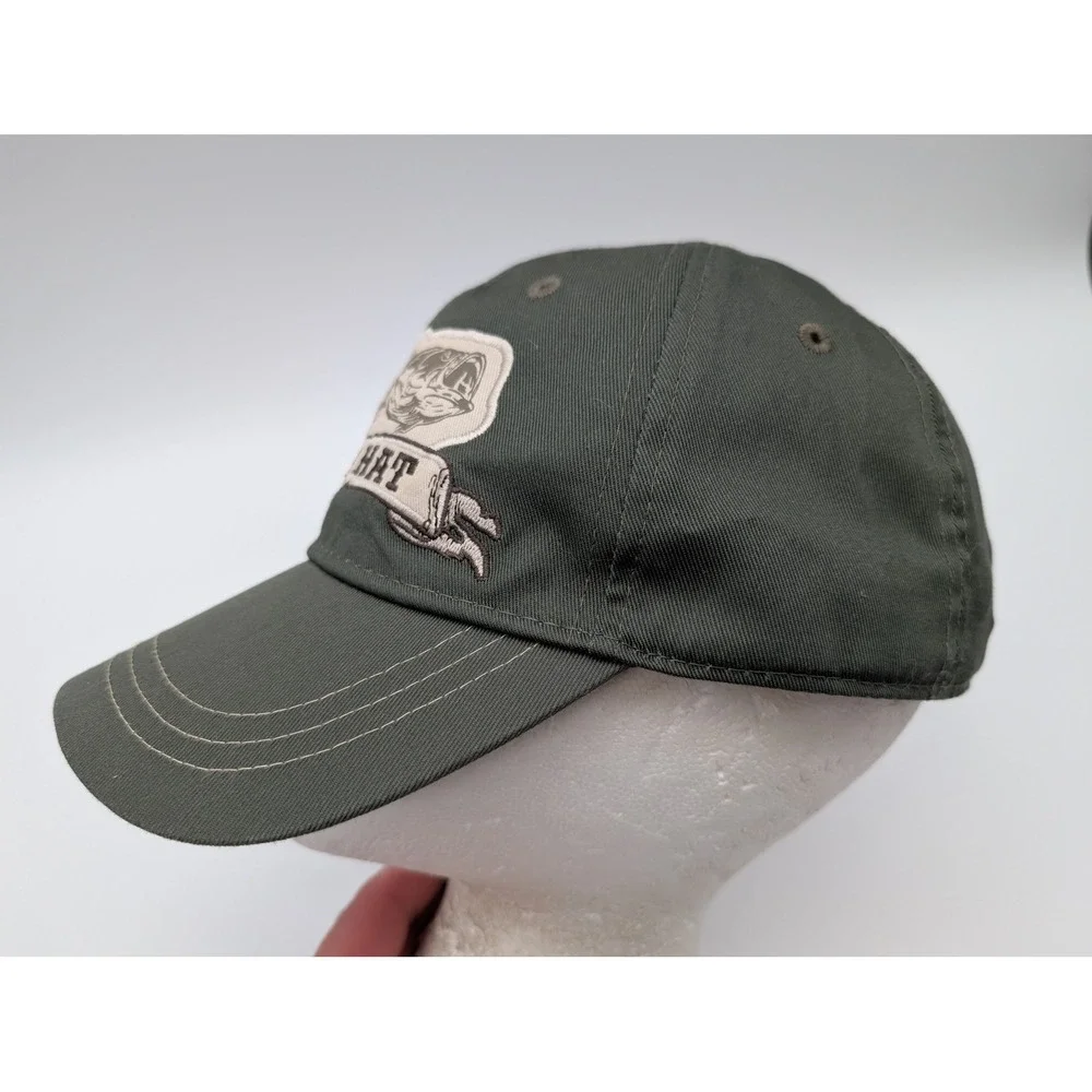 Lucky Hat Fishing Bass Patch Baseball Cap Olive Green Snapback Trucker Hat Mens